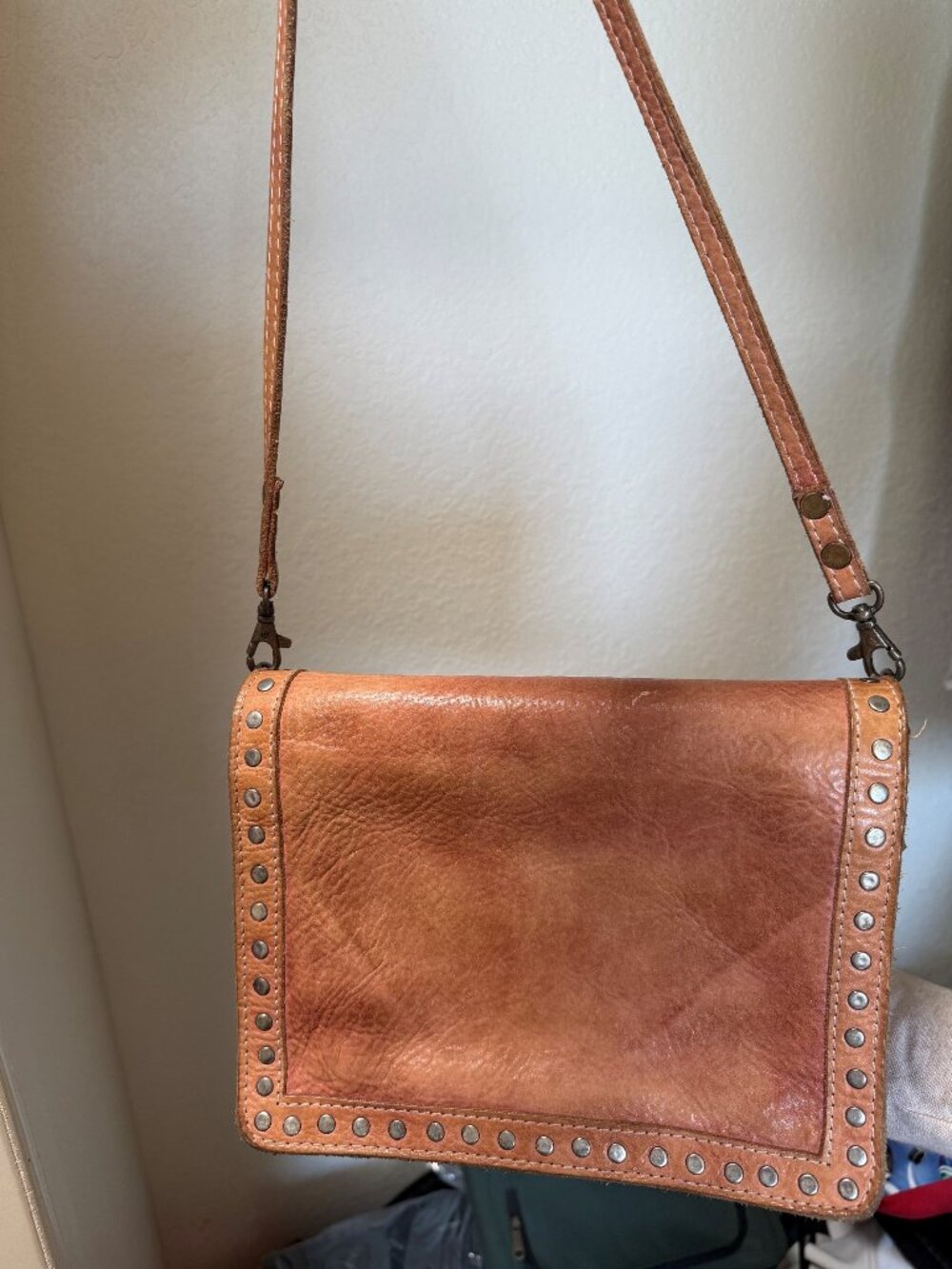 Never Mind Vintage Leather Women Crossbody Purse